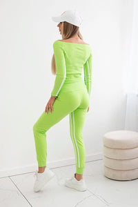 Set with a double stripe 8958 / – Green цвет / color | Lexline Fashion