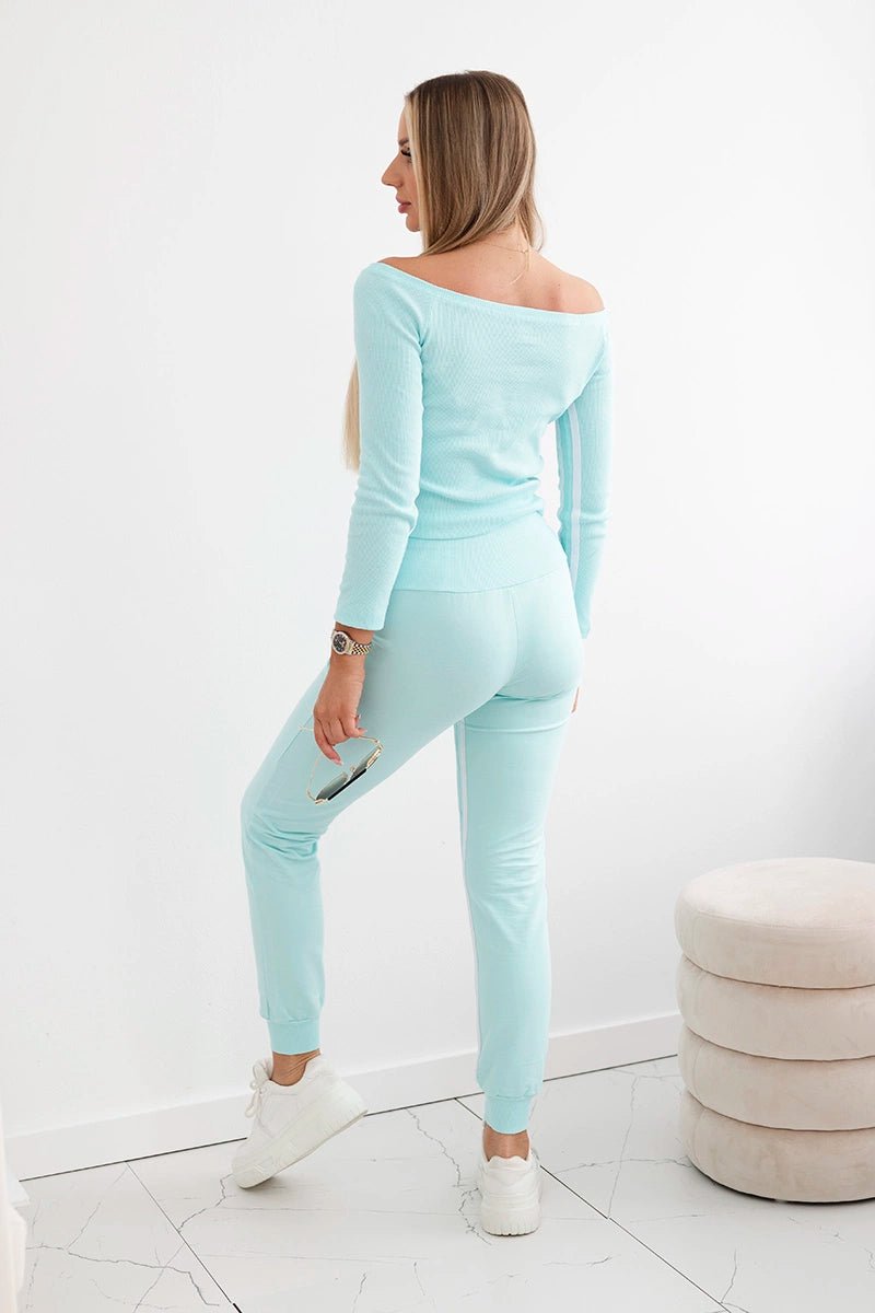 Set with a double stripe 8958 / – Mint цвет / color | Lexline Fashion