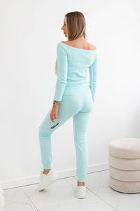 Set with a double stripe 8958 / – Mint цвет / color | Lexline Fashion