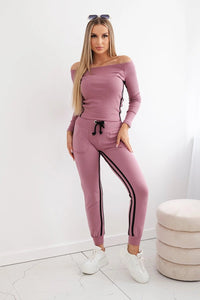 Set with a double stripe 8958 / – Pink || Dark цвет / color | Lexline Fashion