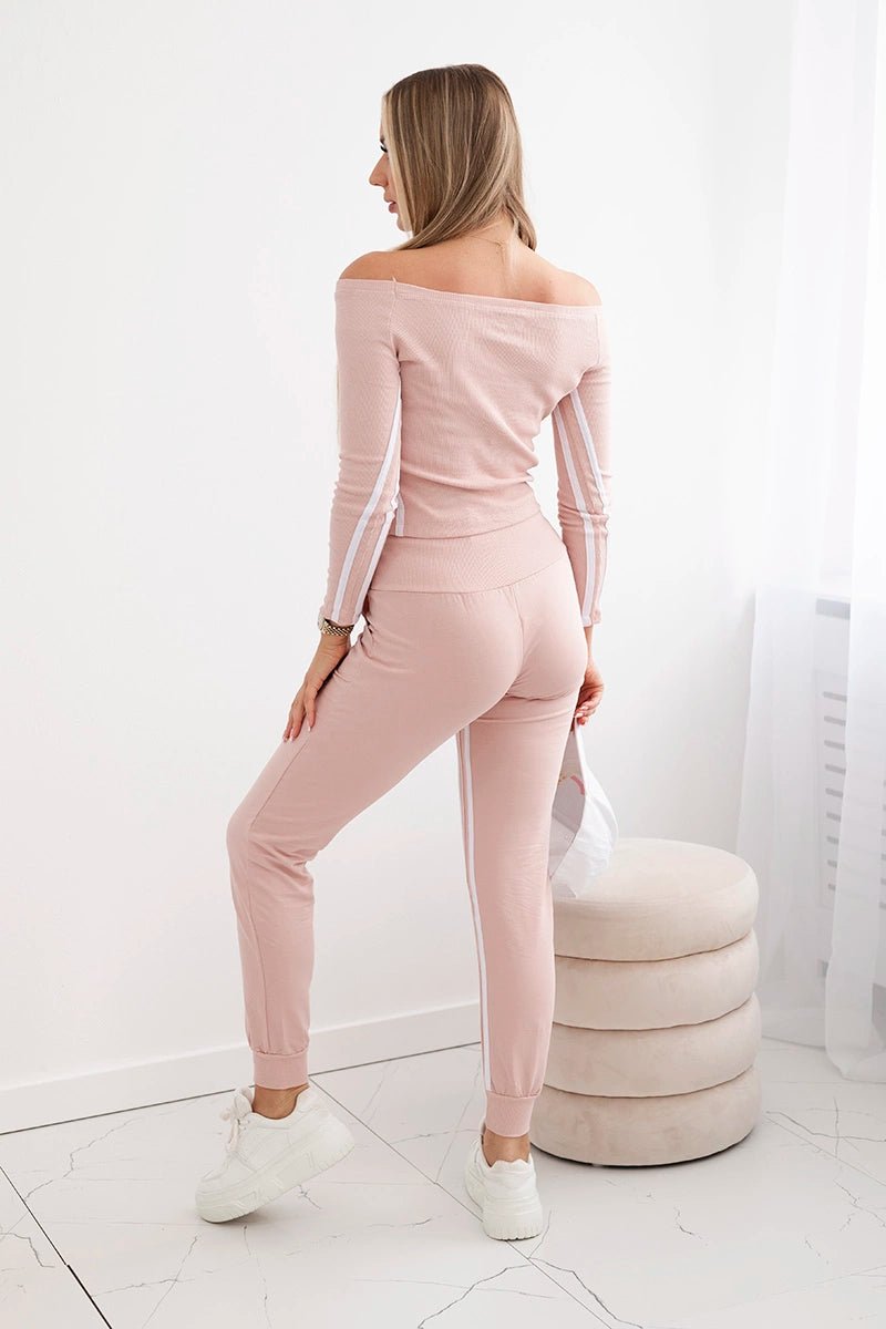 Set with a double stripe 8958 / – Powdered beige цвет / color | Lexline Fashion
