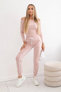 Set with a double stripe 8958 / – Powdered beige цвет / color | Lexline Fashion