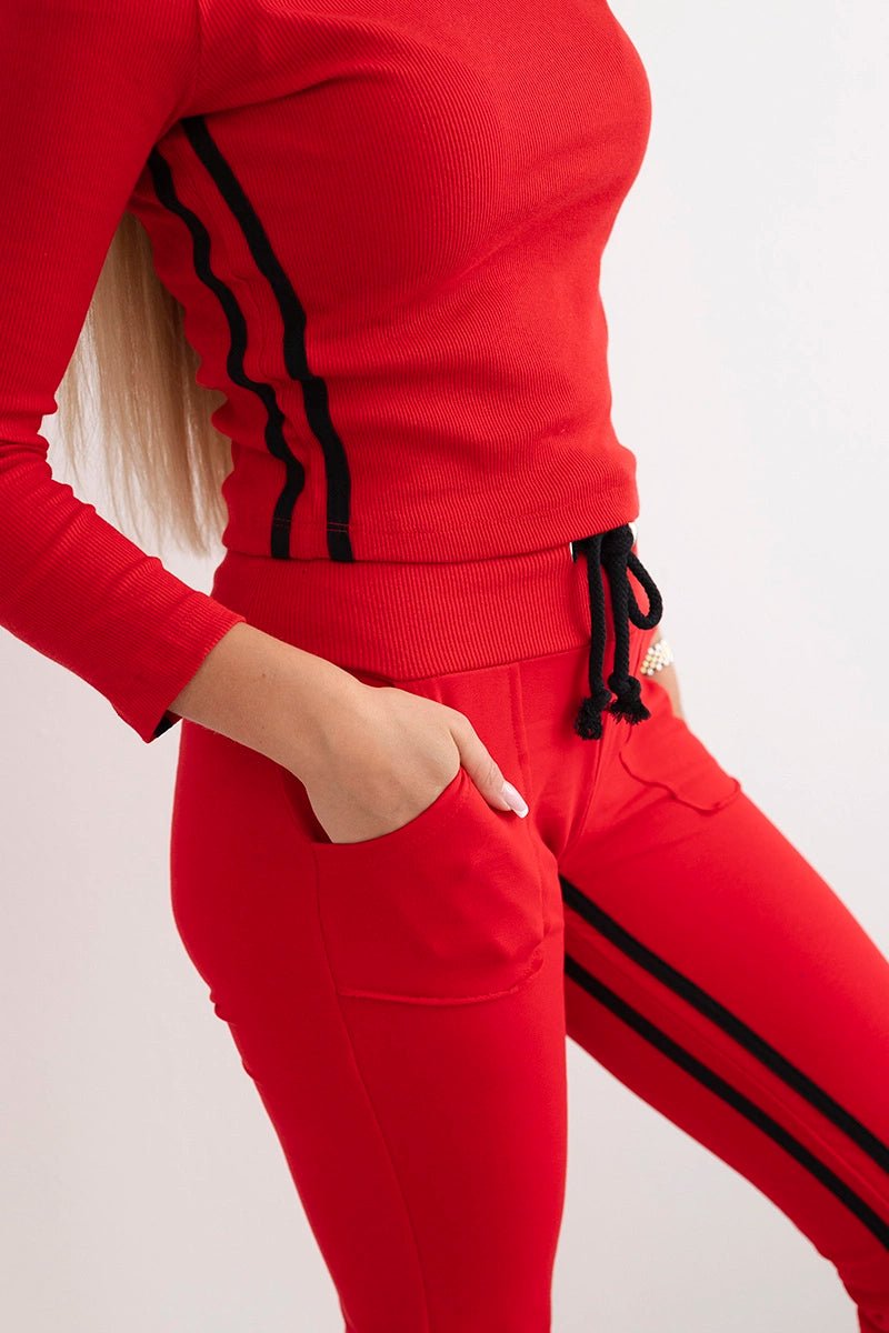 Set with a double stripe 8958 / – Red цвет / color | Lexline Fashion