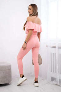 Set with a frill 8885 / – Apricot цвет / color | Lexline Fashion