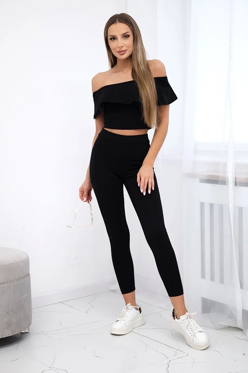 Set with a frill 8885 / – Black цвет / color | Lexline Fashion