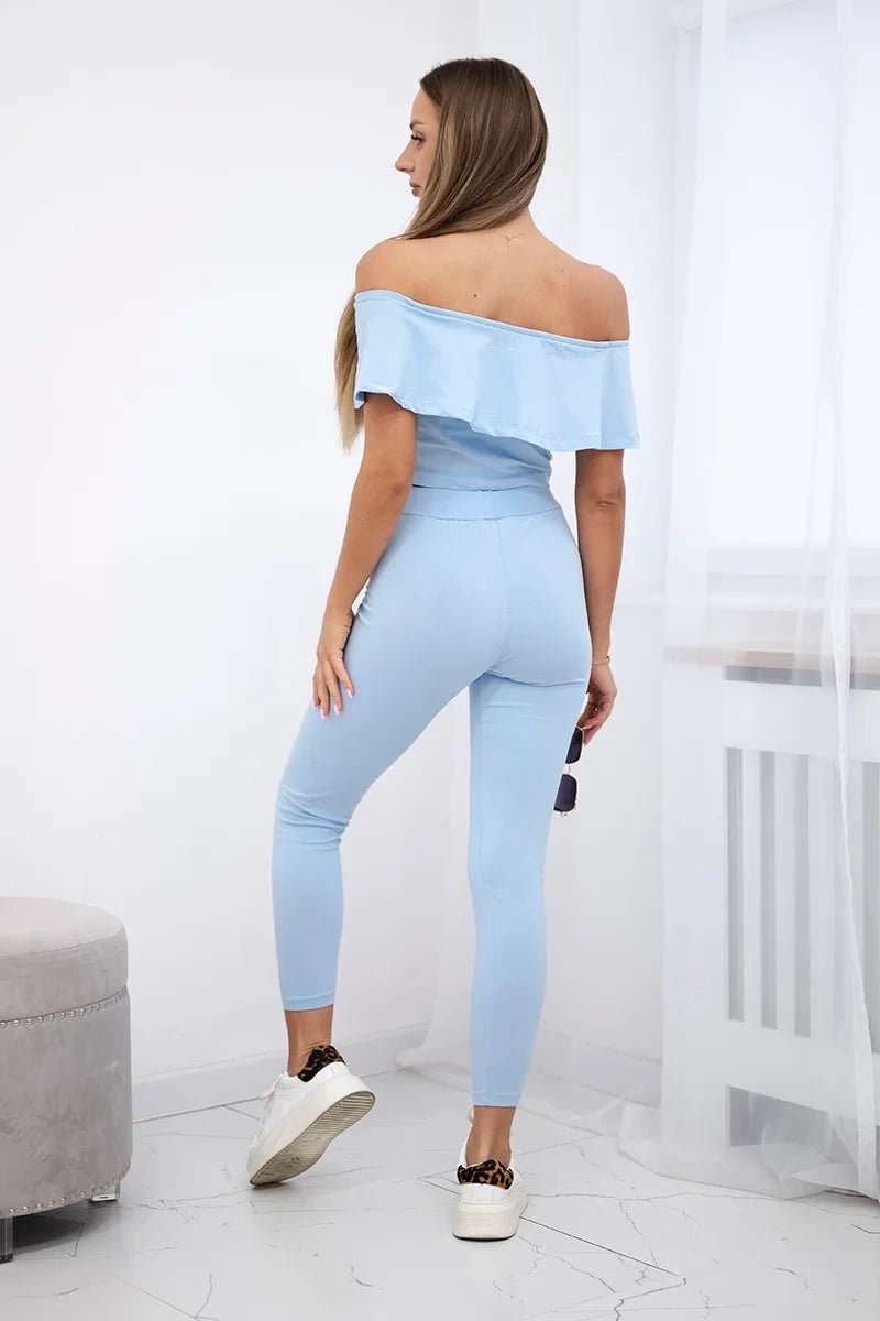 Set with a frill 8885 / – Blue цвет / color | Lexline Fashion