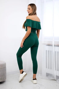 Set with a frill 8885 / – Dark || green цвет / color | Lexline Fashion