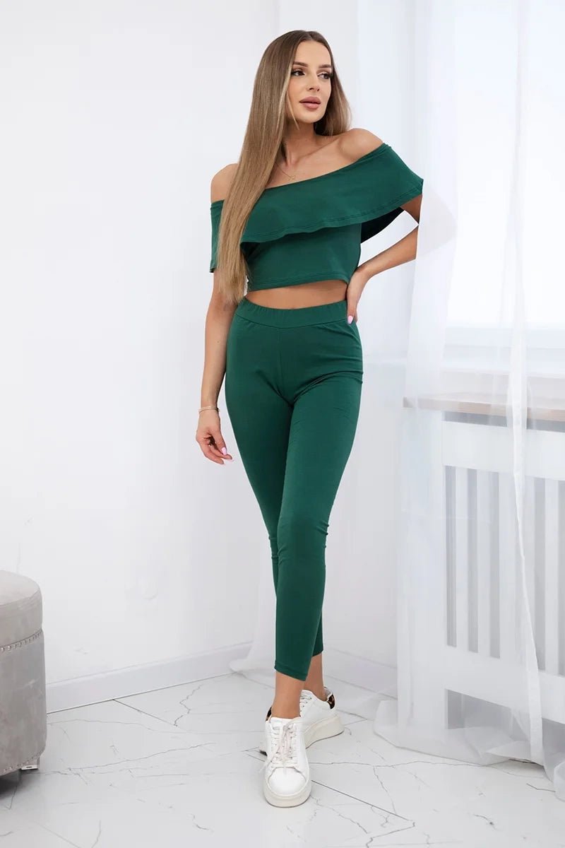 Set with a frill 8885 / – Dark || green цвет / color | Lexline Fashion
