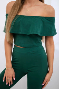 Set with a frill 8885 / – Dark || green цвет / color | Lexline Fashion