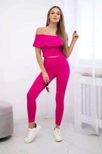 Set with a frill 8885 / – Fuchsia цвет / color | Lexline Fashion