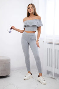 Set with a frill 8885 / – Gray цвет / color | Lexline Fashion