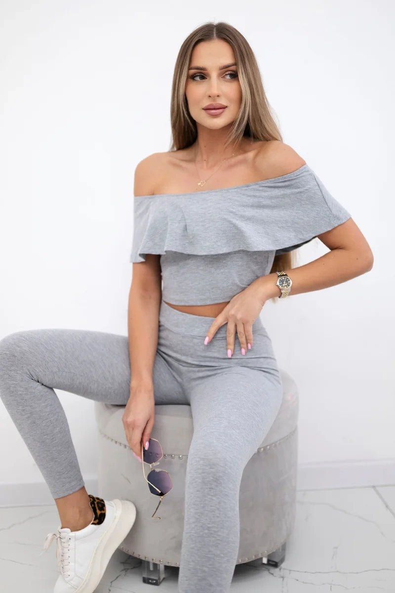 Set with a frill 8885 / – Gray цвет / color | Lexline Fashion