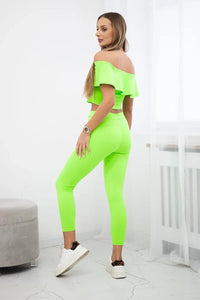 Set with a frill 8885 / – Green || Neon цвет / color | Lexline Fashion