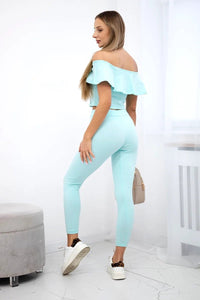 Set with a frill 8885 / – Mint цвет / color | Lexline Fashion