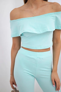 Set with a frill 8885 / – Mint цвет / color | Lexline Fashion