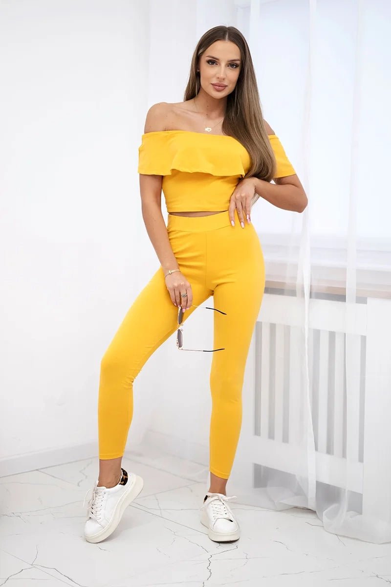 Set with a frill 8885 / – Mustard цвет / color | Lexline Fashion