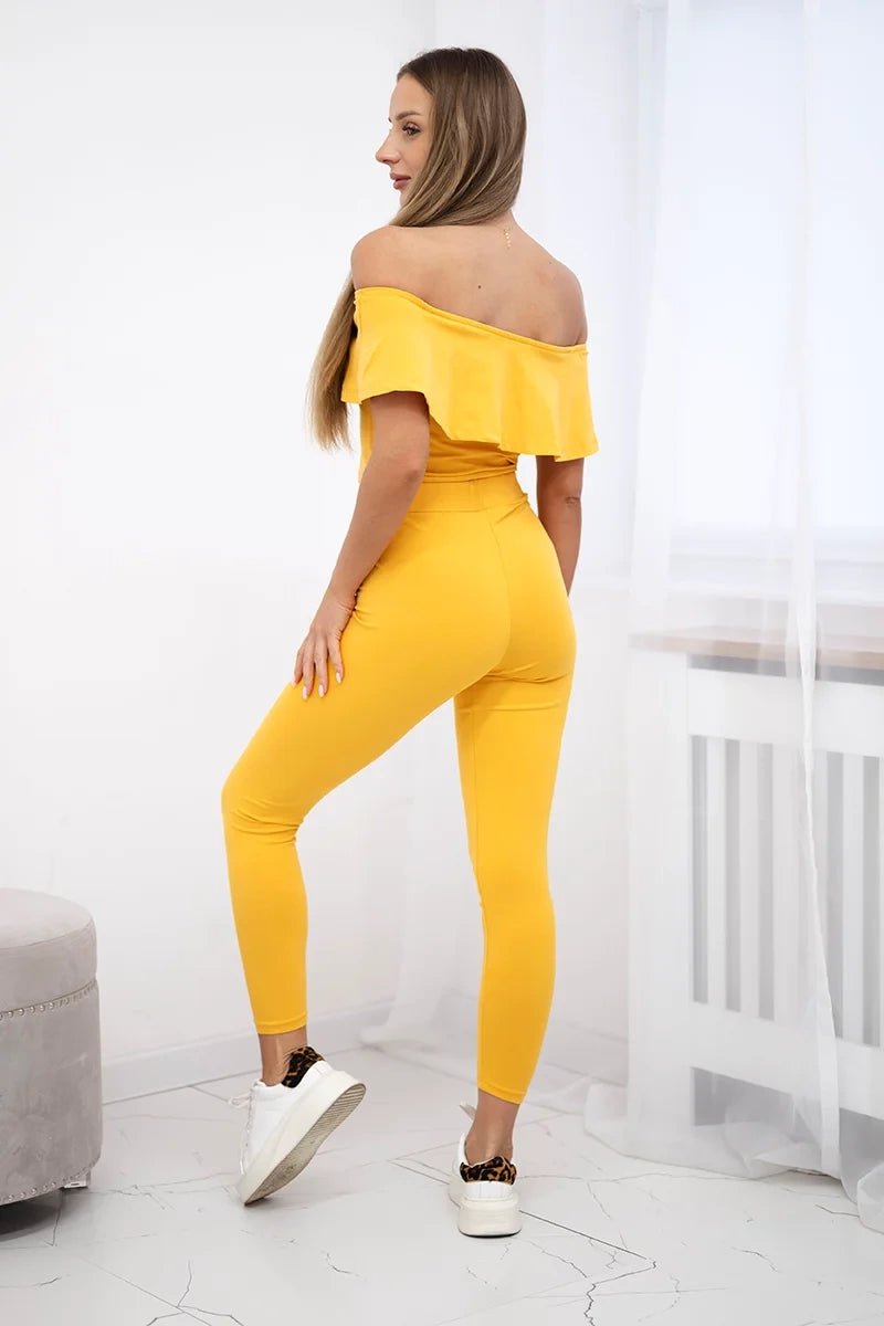 Set with a frill 8885 / – Mustard цвет / color | Lexline Fashion