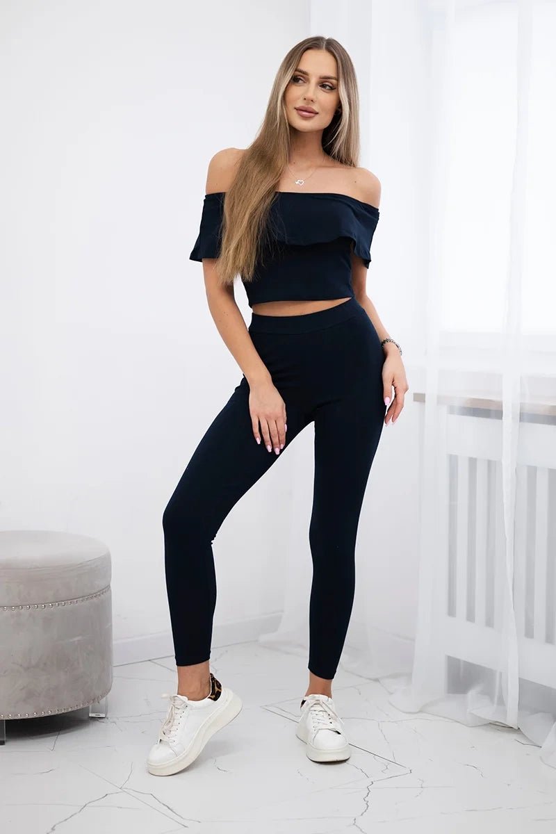 Set with a frill 8885 / – Navy blue цвет / color | Lexline Fashion