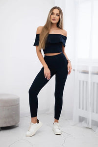Set with a frill 8885 / – Navy blue цвет / color | Lexline Fashion