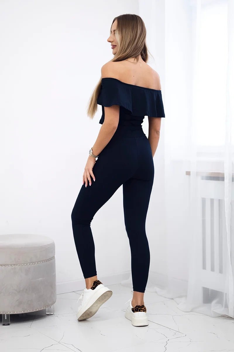 Set with a frill 8885 / – Navy blue цвет / color | Lexline Fashion
