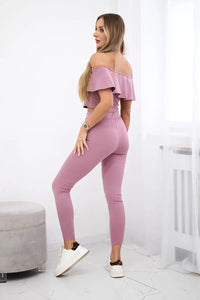 Set with a frill 8885 / – Pink || Dark цвет / color | Lexline Fashion