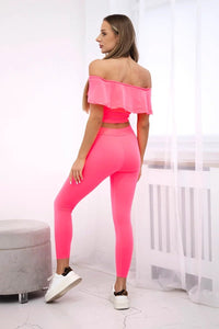 Set with a frill 8885 / – Pink || Neon цвет / color | Lexline Fashion