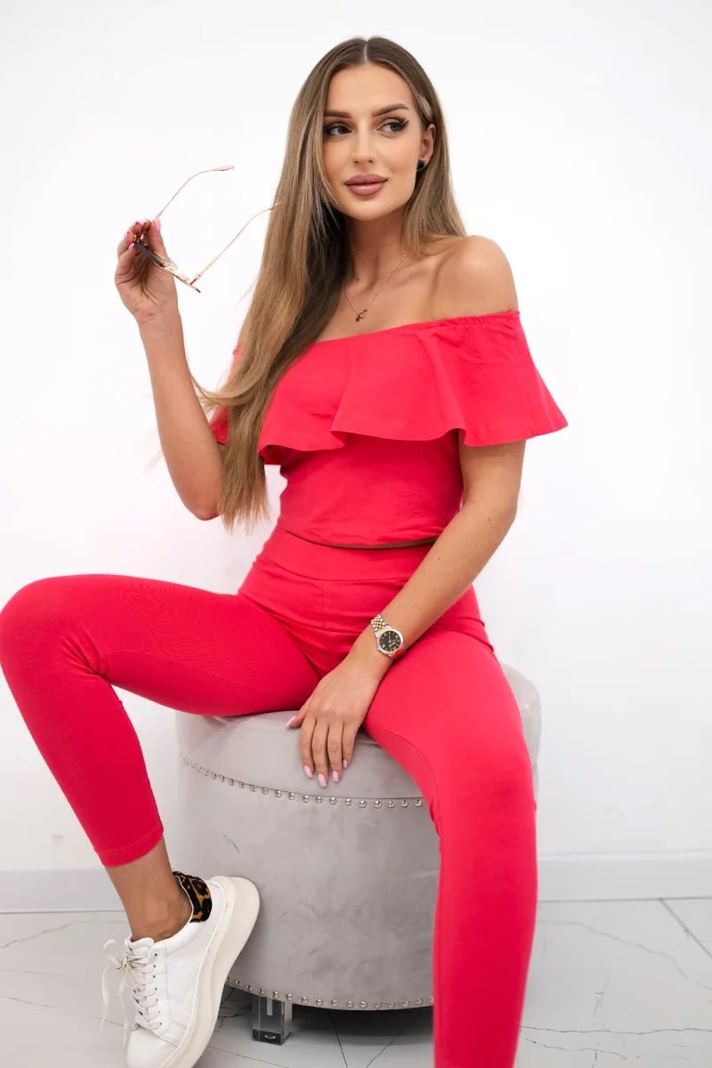 Set with a frill 8885 / – Raspberry цвет / color | Lexline Fashion