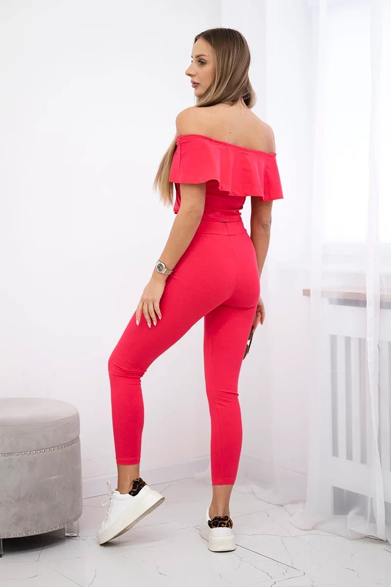 Set with a frill 8885 / – Raspberry цвет / color | Lexline Fashion