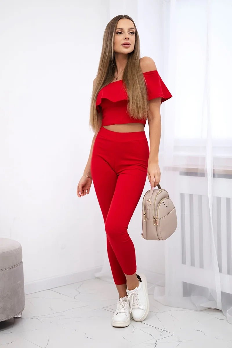 Set with a frill 8885 / – Red цвет / color | Lexline Fashion