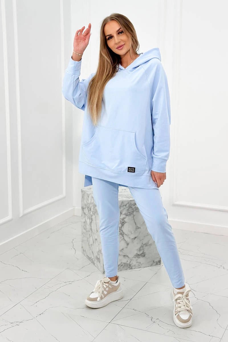 Set with a hoodie 9402 / – Blue цвет / color | Lexline Fashion