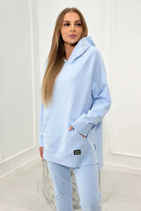 Set with a hoodie 9402 / – Blue цвет / color | Lexline Fashion