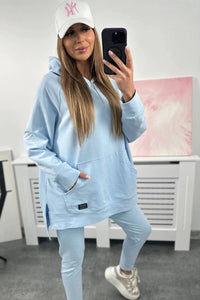 Set with a hoodie 9402 / – Blue цвет / color | Lexline Fashion