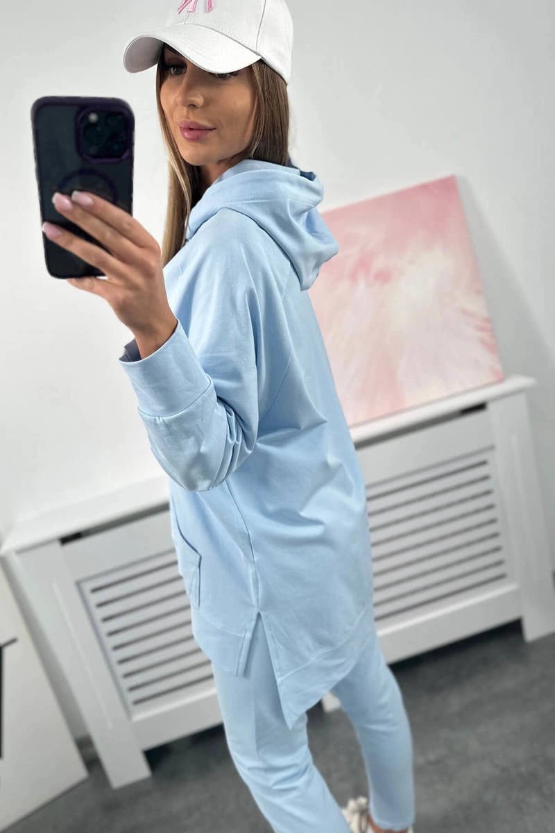 Set with a hoodie 9402 / – Blue цвет / color | Lexline Fashion