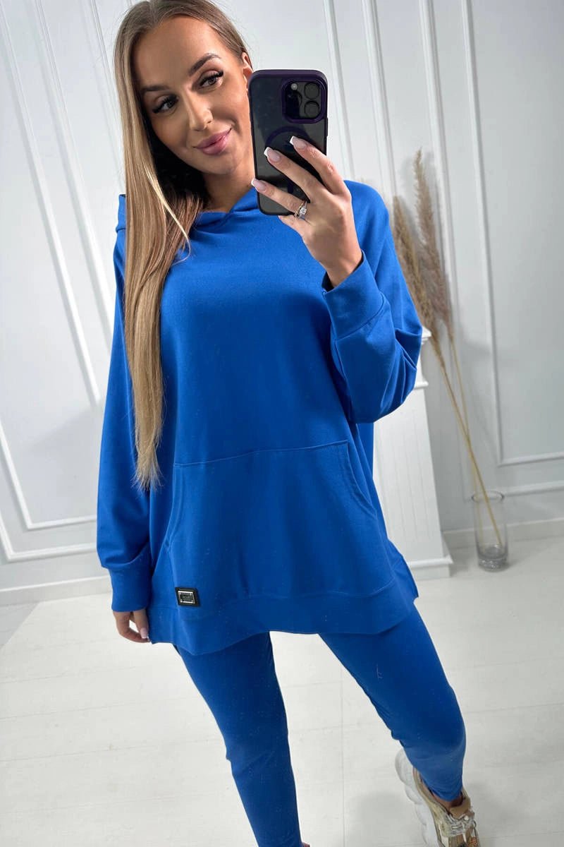 Set with a hoodie 9402 / – Blue cornflower цвет / color | Lexline Fashion
