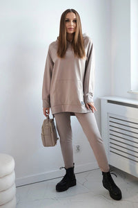 Set with a hoodie 9402 / – Dark || beige цвет / color | Lexline Fashion