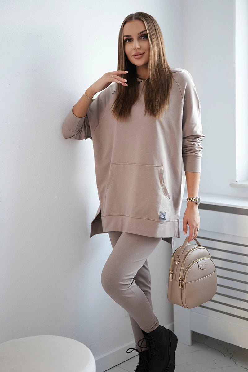Set with a hoodie 9402 / – Dark || beige цвет / color | Lexline Fashion
