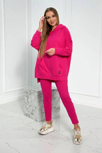 Set with a hoodie 9402 / – Fuchsia цвет / color | Lexline Fashion