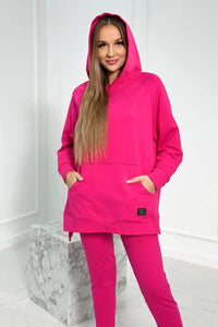 Set with a hoodie 9402 / – Fuchsia цвет / color | Lexline Fashion