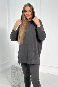 Set with a hoodie 9402 / – Graphite цвет / color | Lexline Fashion