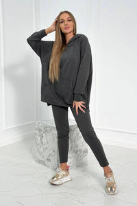 Set with a hoodie 9402 / – Graphite цвет / color | Lexline Fashion