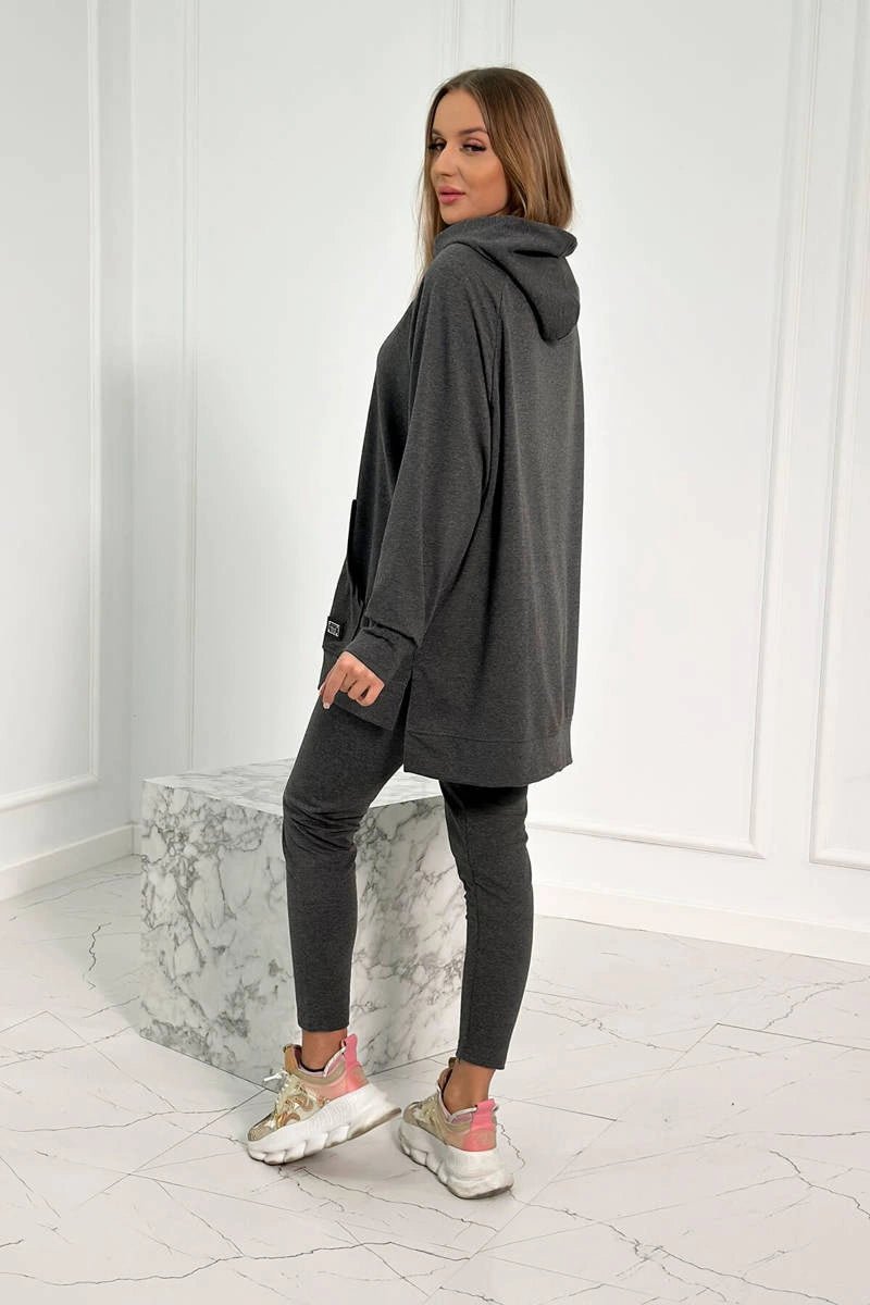 Set with a hoodie 9402 / – Graphite цвет / color | Lexline Fashion
