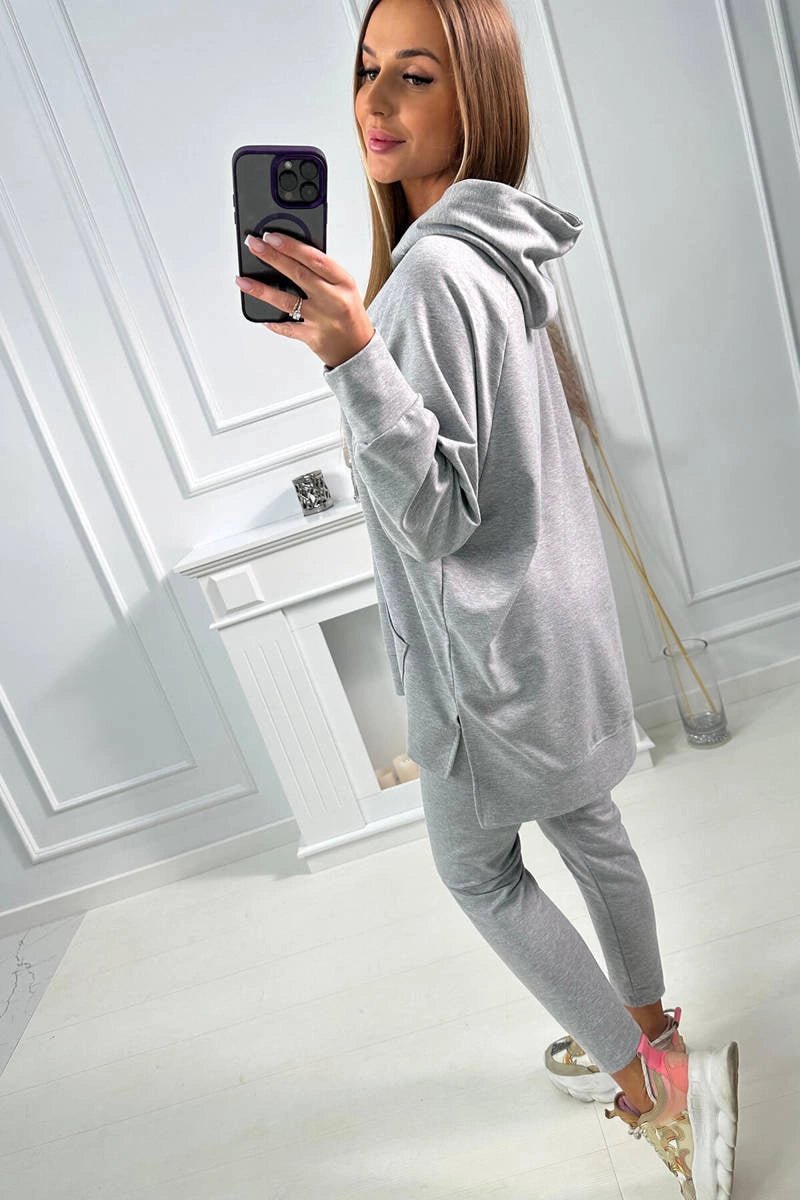 Set with a hoodie 9402 / – Gray цвет / color | Lexline Fashion