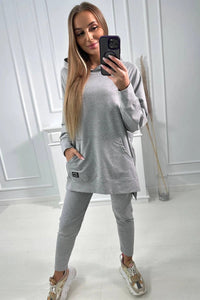 Set with a hoodie 9402 / – Gray цвет / color | Lexline Fashion