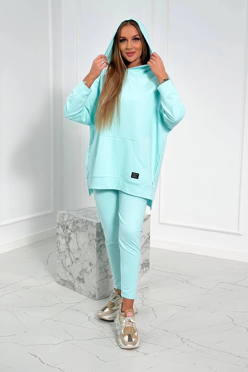 Set with a hoodie 9402 / – Mint цвет / color | Lexline Fashion