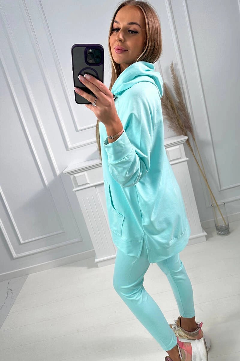 Set with a hoodie 9402 / – Mint цвет / color | Lexline Fashion