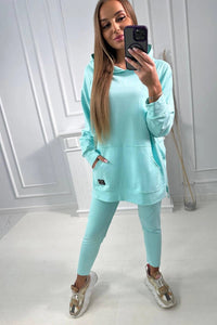 Set with a hoodie 9402 / – Mint цвет / color | Lexline Fashion