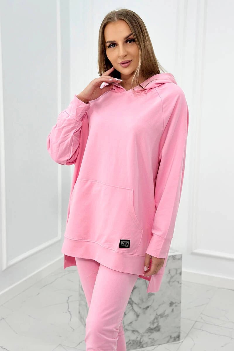 Set with a hoodie 9402 / – Pink || Light цвет / color | Lexline Fashion