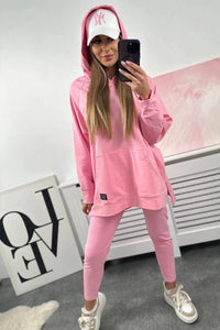 Set with a hoodie 9402 / – Pink || Light цвет / color | Lexline Fashion