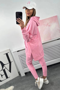Set with a hoodie 9402 / – Pink || Light цвет / color | Lexline Fashion