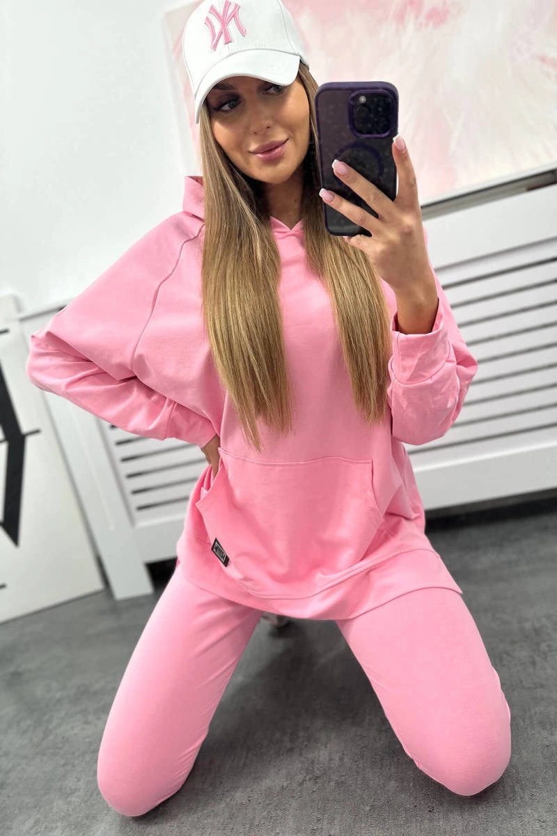 Set with a hoodie 9402 / – Pink || Light цвет / color | Lexline Fashion
